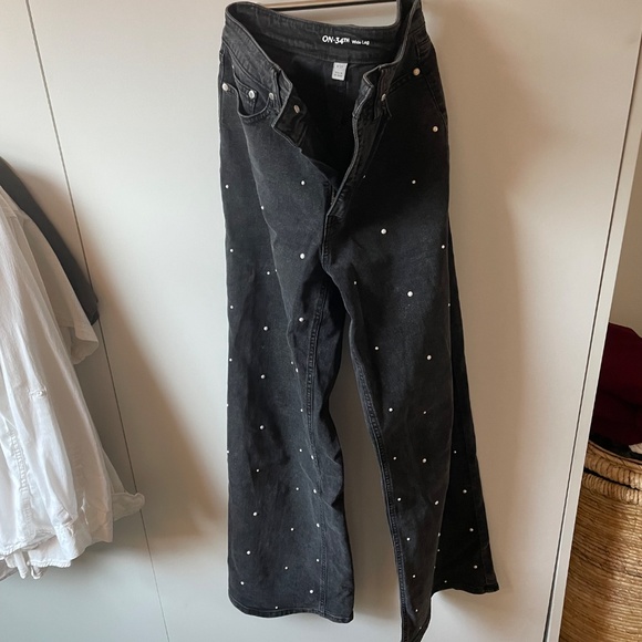 On 34th Wide Leg Embellished Jeans - Picture 2 of 8